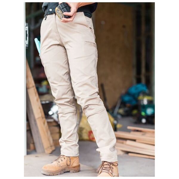 Women's Mid Rise Stretch Cotton Pants Thumbnail