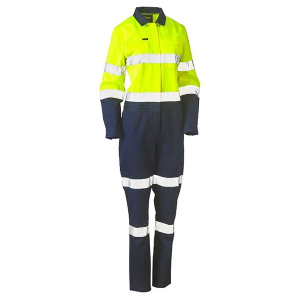 Women's Taped Hi Vis Cotton Drill Coverall Thumbnail