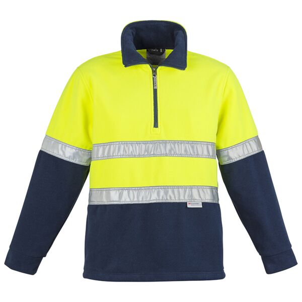 Mens Hi Vis Fleece Pullover - Hoop Taped Thumbnail